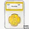 1927 $20 Gold Double Eagle PGA MS66 