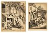 After Adriaen Jansz Van Ostade (Dutch, 1610-1685) Heliogravures on Paper, 1654; 1671, "The Hunchbacked Fiddler; the Cobbler", Two Prints