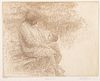 Harold Altman (American, 1924-2003) Etching on Paper, "Bench", H 6.9" W 9"