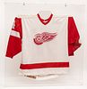 Bob Probert Autographed Detroit Red Wings Jersey, H 40.5" W 38.5" (Display Box)
