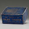 Civil War-Era Tobacco Items, Including Advertising Box and Packaged Tobacco