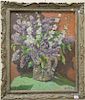 Harry Hering (1887-1967), oil on artist board, Still Life of Flowers "Lilacs", signed lower right: Harry Hering, 31" x 26".