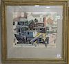 Harry Hering (1887-1967), watercolor, Shipyard, signed lower right: Harry Hering, sight size 17" x 20".