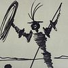 Salvador Dali (1904-1989) "Don Quixote" Pen and Ink