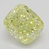 5.09 ct, Natural Fancy Yellow Even Color, VVS2, Cushion cut Diamond (GIA Graded), Appraised Value: $224,900 