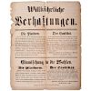 1864 Presidential Campaign Broadside Seeking the German-American Vote