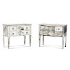 PAIR OF MIRRORED CHESTS