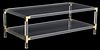 FRENCH MODERN ACRYLIC & GLASS TWO-TIER COFFEE TABLE
