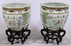 CHINESE PORCELAIN FISHBOWLS 20TH C PAIR