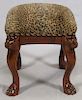 CHIPPENDALE STYLE MAHOGANY FOOT STOOL