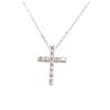 14k 18k Gold Diamond Cross Pendant Necklace