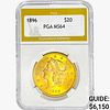 1896 $20 Gold Double Eagle PGA MS64 