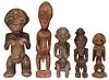 (5) AFRICAN CARVED WOOD TRIBAL  FIGURES
