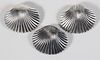 Three Sterling Silver Scallop Shell Pins, Signed Beau Sterling