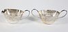 Sterling Silver Engraved Creamer and Sugar