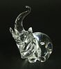 Signed Steuben Crystal Trumpeting Elephant, Designed by James Houston, circa 1964