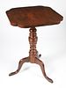 Mahogany Tripod Candle Stand with Shaped Top, 19th Century