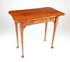 Edward L. Faria Hand Crafted Figured Maple Queen Anne Style Porringer Side Table