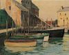 JONAS LIE, (American, 1880-1940), Harbor Scene