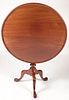 Contemporary Queen Anne Style Mahogany Dish Top Tea Table