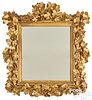 Large carved giltwood mirror, 19th c.
