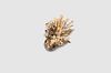 French 18K Yellow Gold, Platinum, and Diamond Brooch