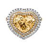 GIA Certified 5.02ct Natural Fancy Light Brownish Heart Cut Diamond Engagement ring