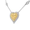 GIA Certified 5.03 carat Fancy Intense Yellow Heart Shape Diamond Pendant