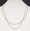 (2) ESTATE 14KT YELLOW GOLD ROPE CHAIN NECKLACES