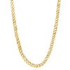Men's Cuban 8mm Link 24" Chain Necklace set in 14k Yellow Gold