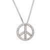 0.50 ct. Natural Diamond Peace Pendant & Necklace in 14K White Gold