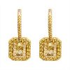 GIA 3.76 ct. Fancy Yellow Diamond Drop Earrings In 18K Yellow Gold