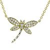 1.33 ct. Natural Diamond Dragon Fly Chain & Pendant in 18K Yellow Gold