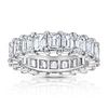 6.13 ct. Natural Emerald Diamonds Eternity Ring in 18K White Gold