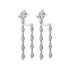 3.30 ct. Natural Diamond Drop Earrings in 18K White Gold.