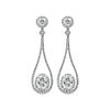 3.39 ct. Natural Diamond Oval Drop Earrings in 18k White Gold