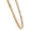 43.50 ct. Natural Diamond Men's Tennis Necklace Solid 14K Yellow Gold