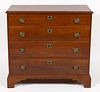 NEW ENGLAND CHIPPENDALE CHERRY CHEST OF DRAWERS