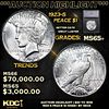 ***Auction Highlight*** 1923-s Peace Dollar $1 Graded ms65+ By SEGS (fc)