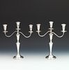 A Pair of Reed and Barton Sterling Silver Interchangeable Candelabra 
