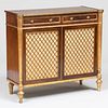 Regency Gilt-Bronze, Brass and Parcel-Gilt Rosewood Side Cabinet
