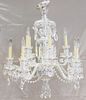 CRYSTAL TWO TIER CHANDELIER C.1960