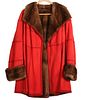 Christian Dior Red Suede & Fur Reversible Jacket