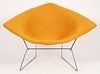 Harry Bertoia Wide Diamond Chair with Yellow Cover