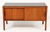 Jens Risom Style MCM Credenza with Sliding Doors