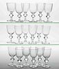 STEUBEN NO. 7925 CRYSTAL ART GLASS WHITE WINE GLASSES, LOT OF 18