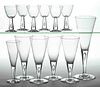 STEUBEN CRYSTAL ART GLASS DRINKING ARTICLES, LOT OF 12