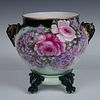 J & P Limoges Porcelain Jardiniere and Stand