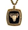1991 Chicago Bulls World Championship 14k Yellow Gold Pendant on 10k Necklace