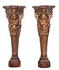Italian Neoclassical Style Carved Wood Bracket Pedestals